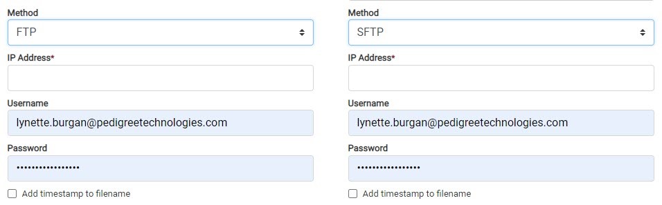 Report Delivery by FTP or SFTP