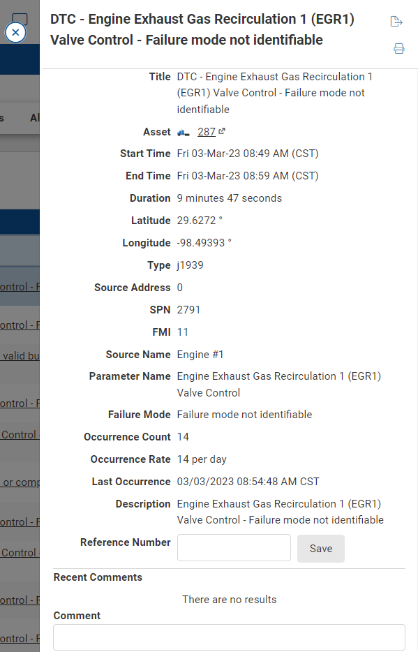 DTC Codes Fault Codes in OneView