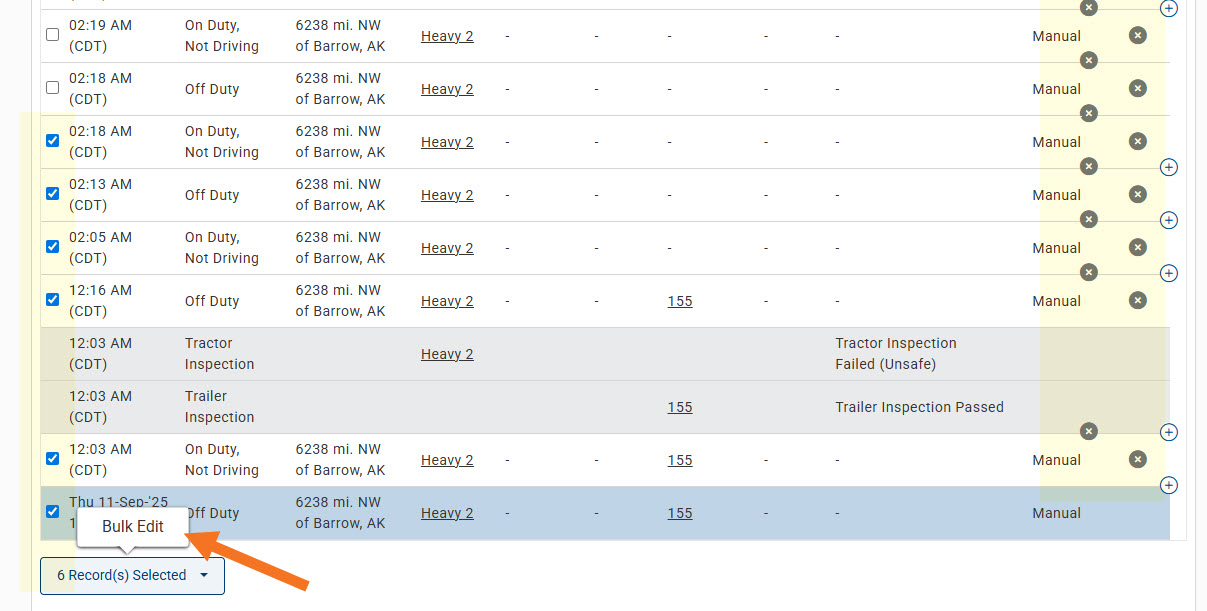 Bulk Edit Logbook Records