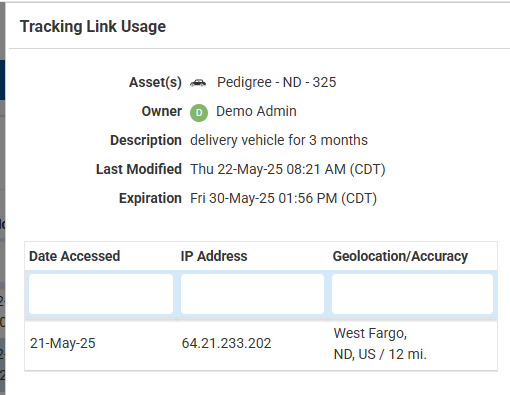 Manage Tracking Links - Tracking Links Admin