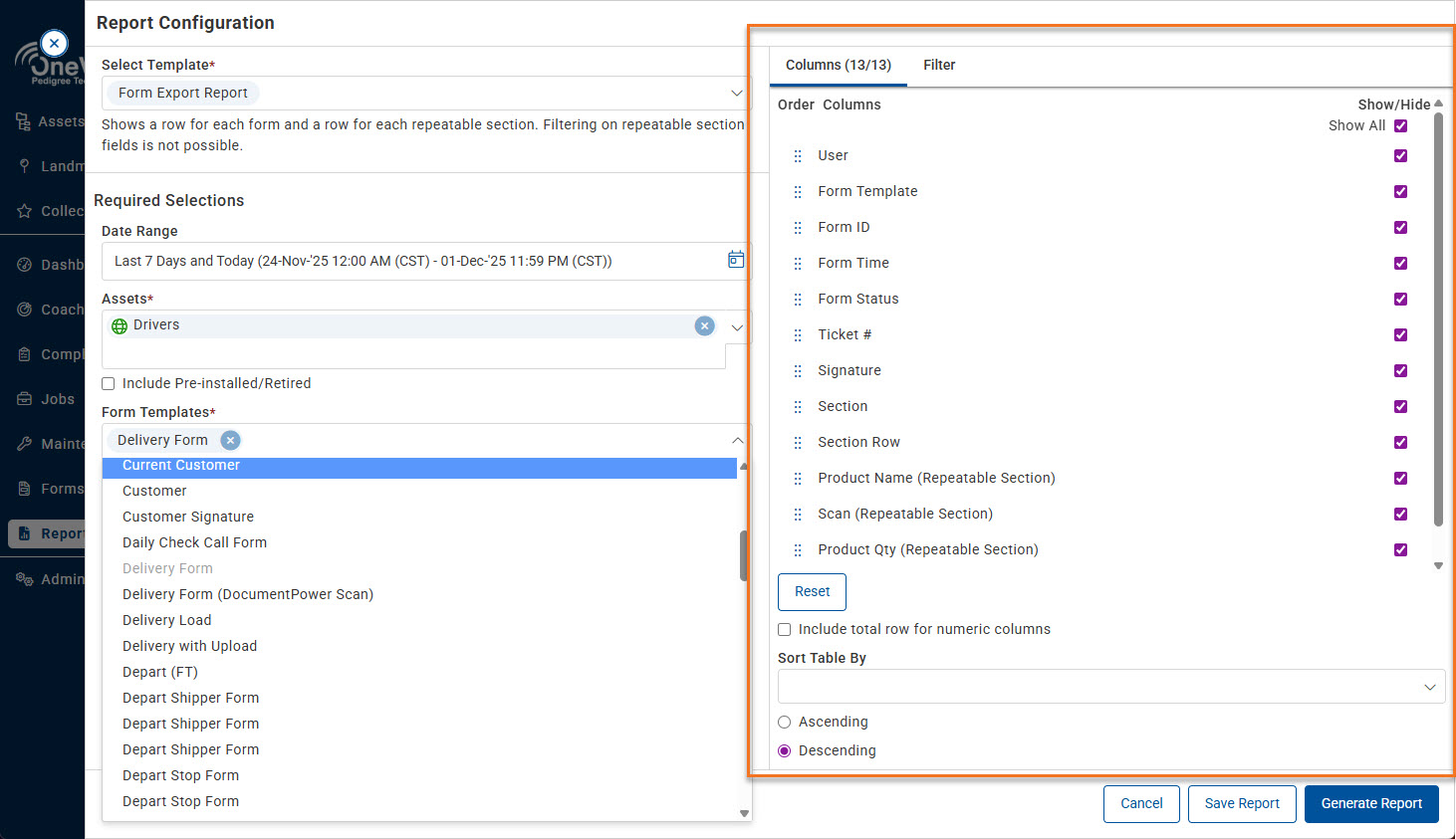 Reports in OneView
